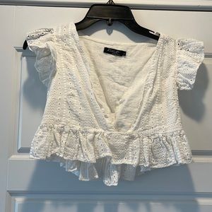 Eyelet crop top